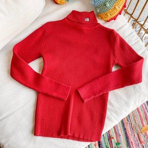 SOLD//Vintage Ralph Lauren Flag Red Turtle neck sweater